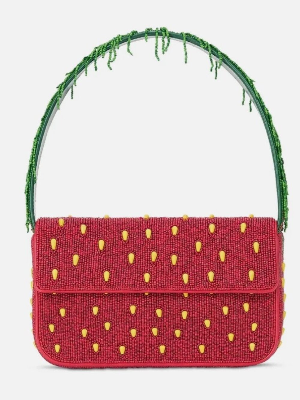 NEW Staud Tommy Beaded Bag Strawberry Dream MSRP $295 - Picture 2 of 5